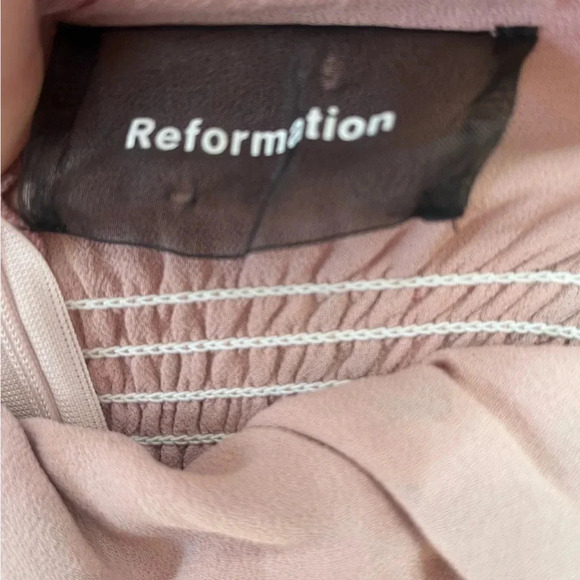 Reformation Elyse Pink Floral Sleeveless Smocked Mini Dress Women Size 4… - Picture 10 of 10